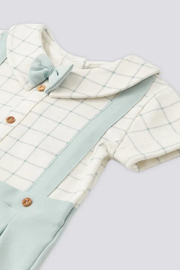 Детский комбинезон для мальчиков с коротким рукавом U.S. Polo Assn., Water Green — фото 2