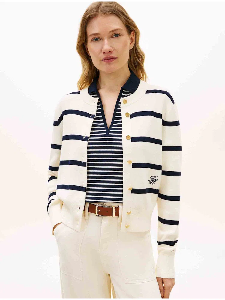 Кардиган полоска TOMMY HILFIGER, Beige — фото 2