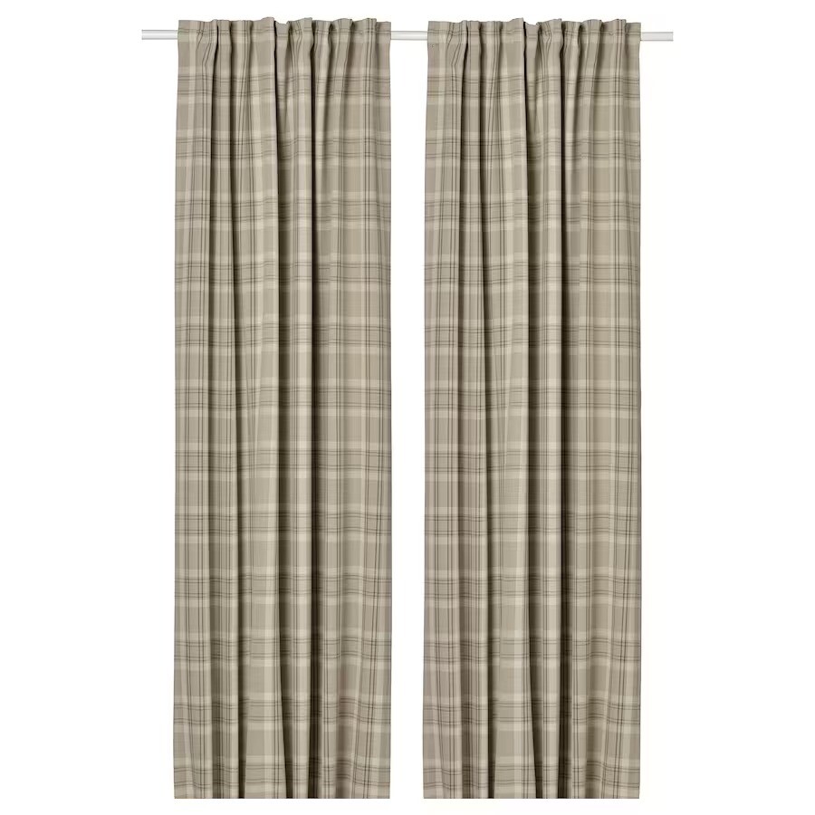 

Шторы Ikea Haggveckmal Blackout, 2 шт., 145x300 см, бежевый