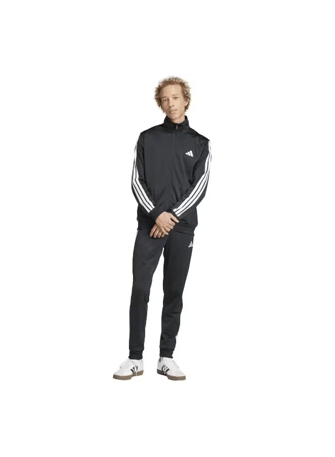 Костюм спортивный мужской с тремя полосками Adidas, черный — фото 4