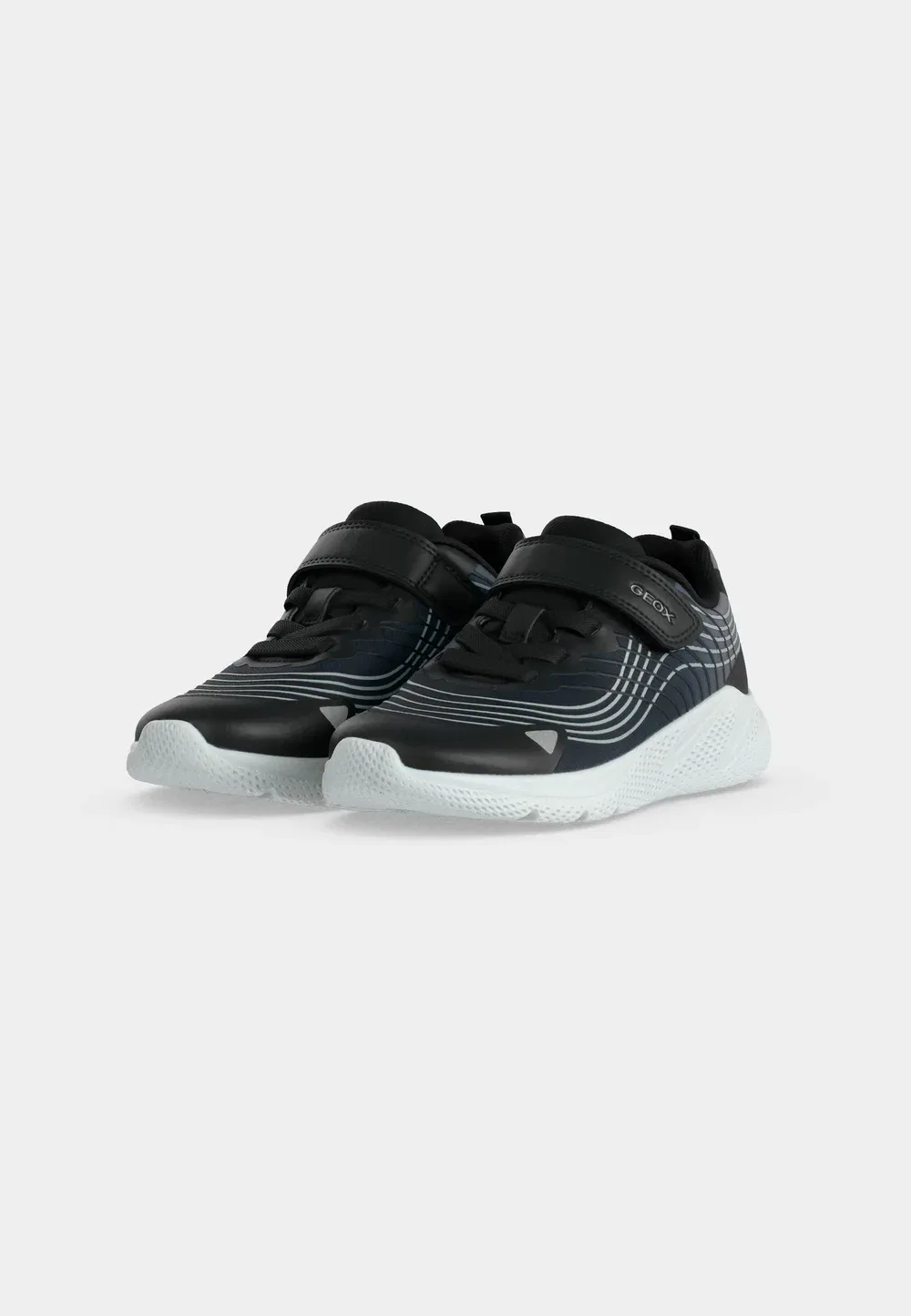 J sprintye boy - кроссовки Geox, Black/Silver-Coloured — фото 3