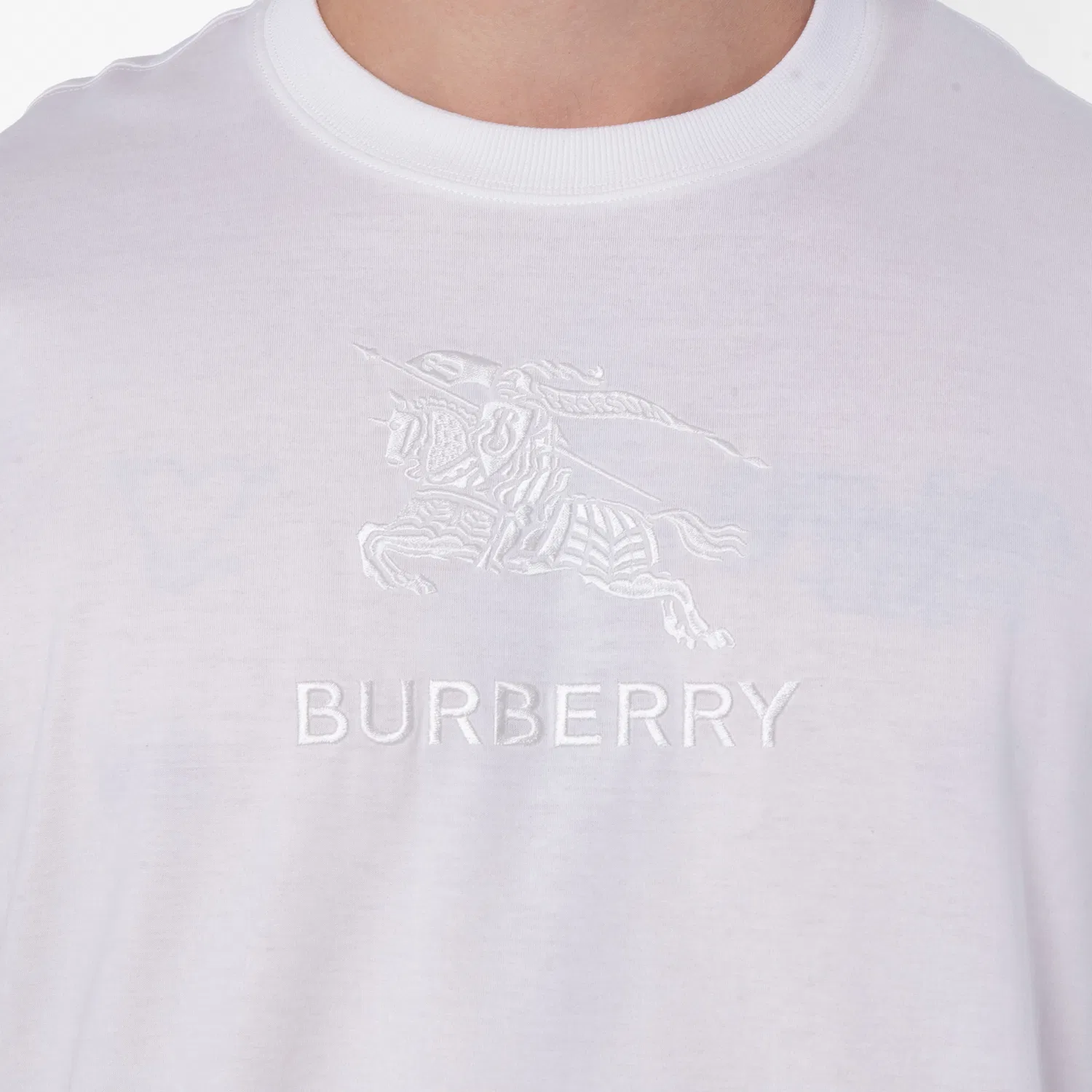 Футболка хлопковая EKD Embroidered Cotton T-Shirt Burberry, White — фото 2
