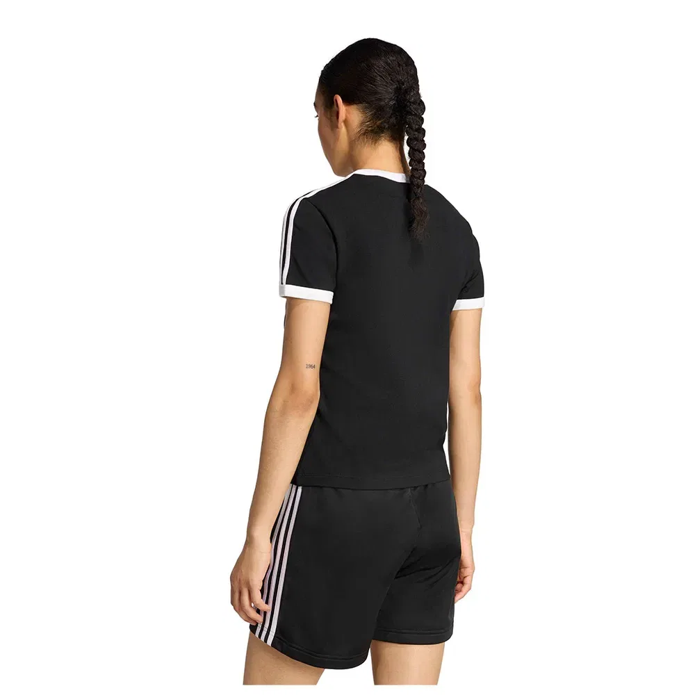 Футболка с коротким рукавом 3 Stripes Slim Adidas Originals, черный — фото 2