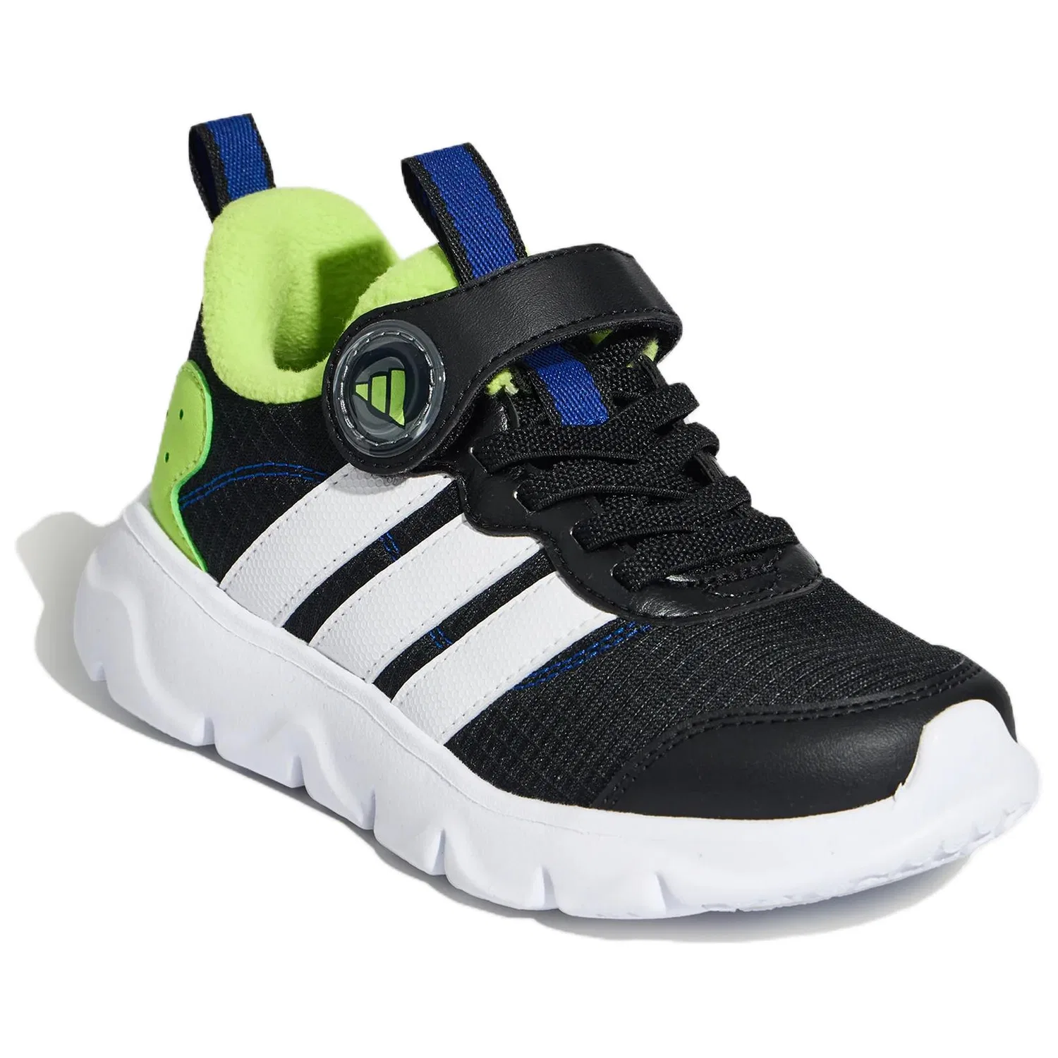 Детские кроссовки для бега Playflow 2.0 Adidas, Black/White/Green Fluorescent — фото 4