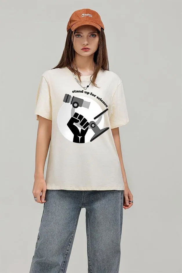 Женская футболка с принтом Letter Print Generic, Khaki — фото 2