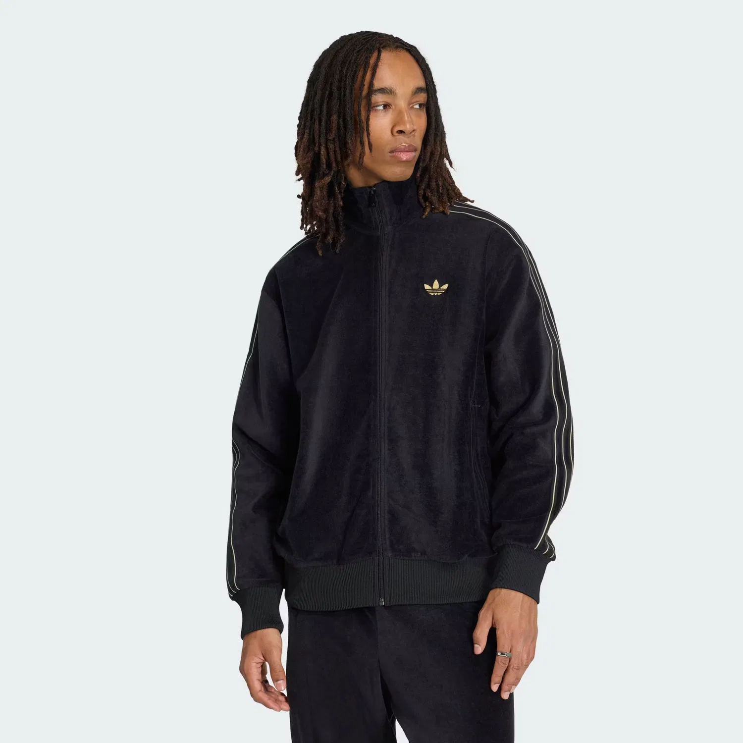 Мужская спортивная куртка свободного кроя Firebird Velour Adidas Originals, черный