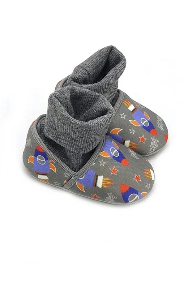 Детские пинетки для мальчиков с клиновым каблуком Funny Baby, Gray