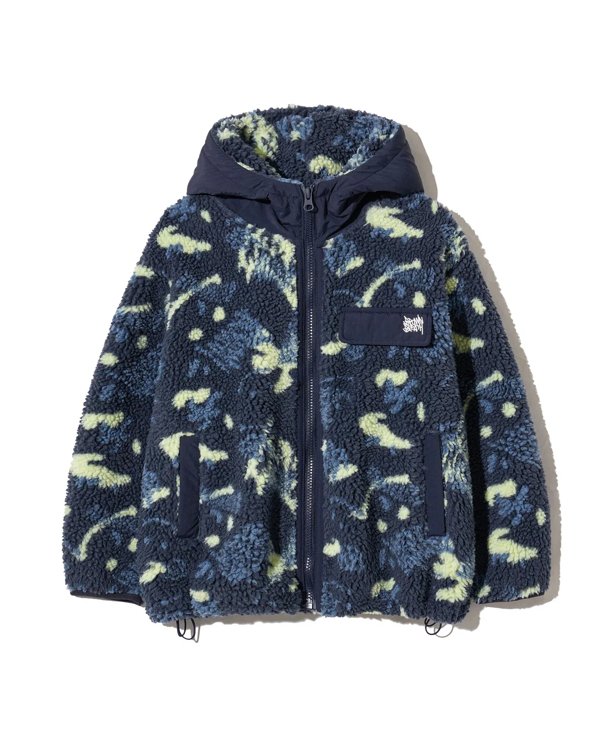 Детская флисовая куртка на молнии Brownbreath Kids Smile синего цвета — фото 2