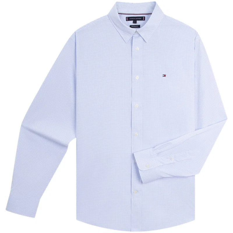 Рубашка с отложным воротником, Tommy Hilfiger, Light Blue Plaid Pattern