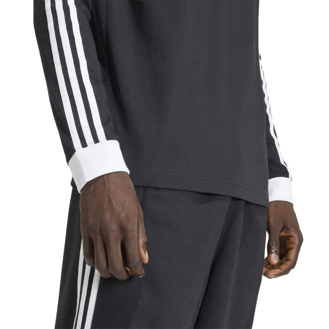 Женская футболка с длинным рукавом 3 Stripes Adidas, черный — фото 4
