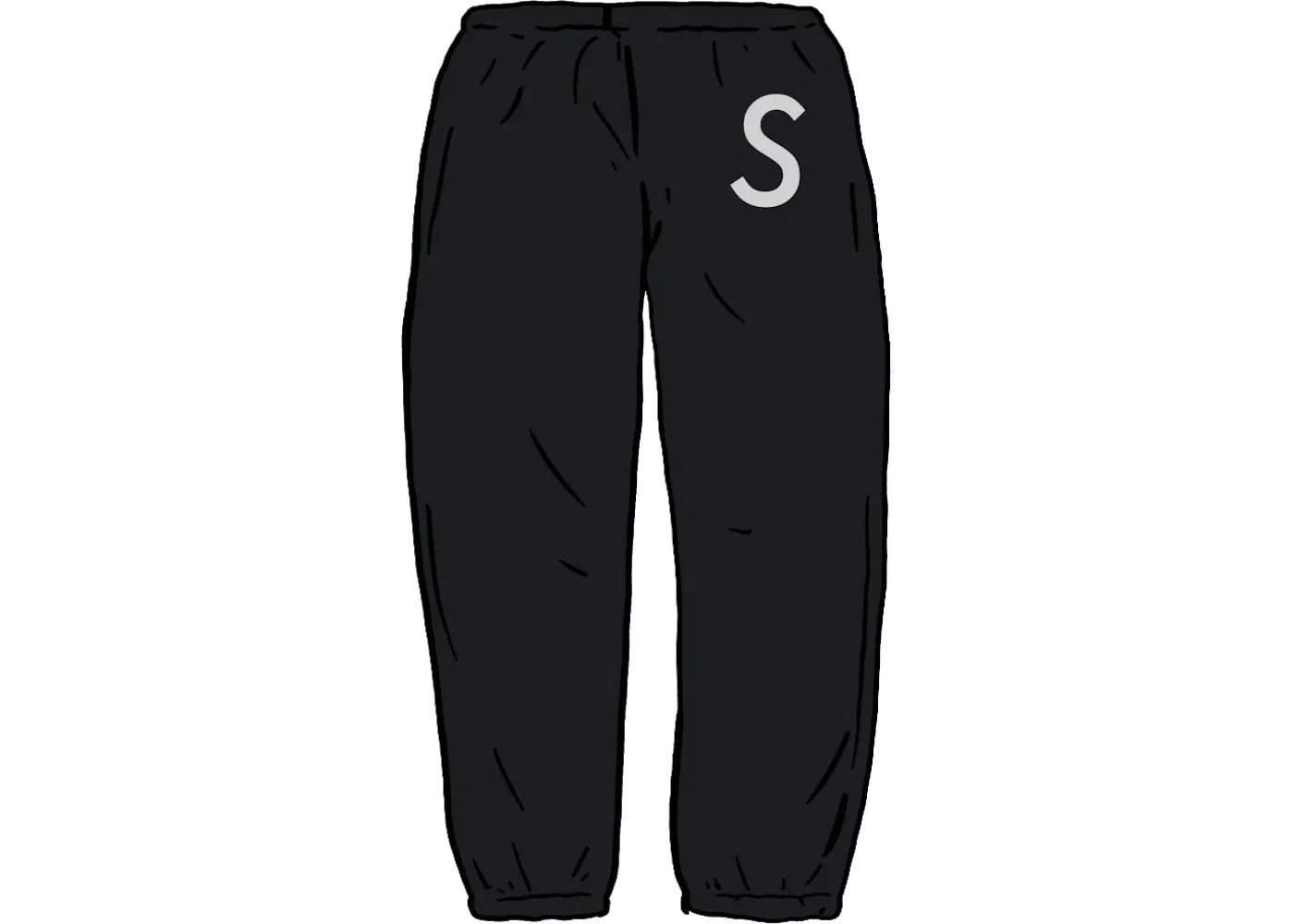 Мужские спортивные штаны с вышивкой S Logo Supreme, Black
