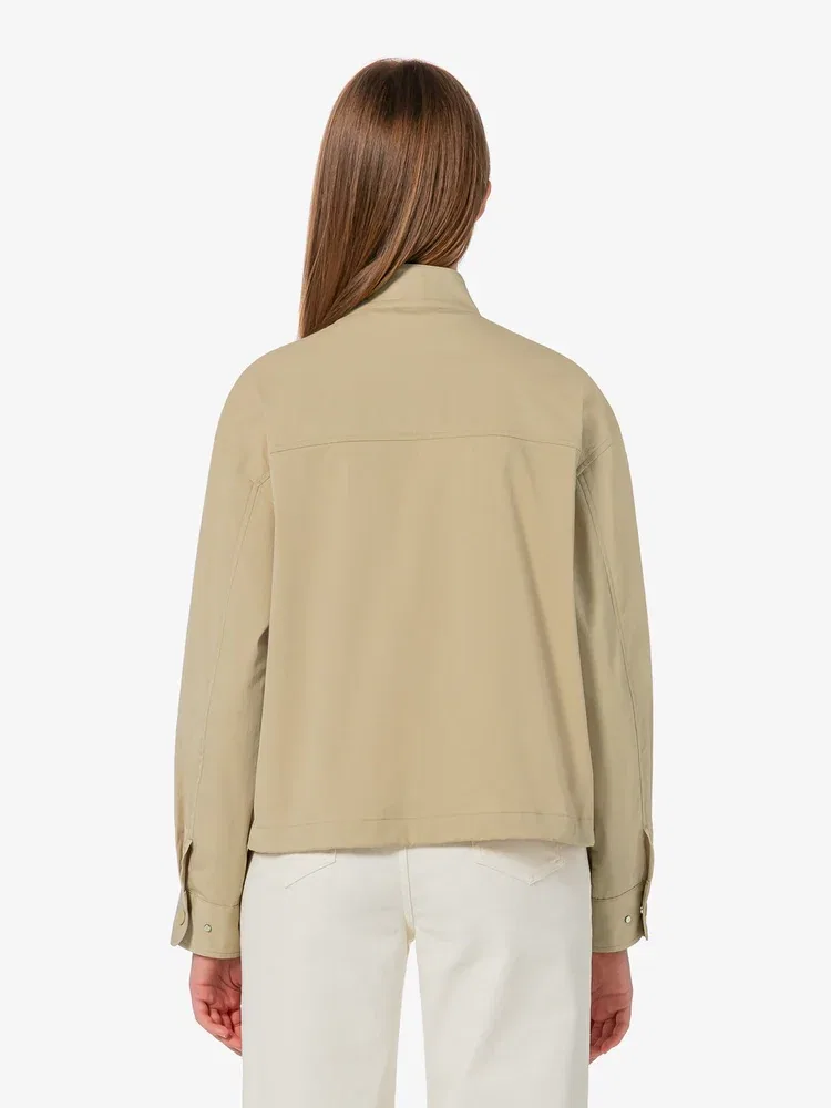 Куртка LACOSTE с высоким воротником Beige — фото 3