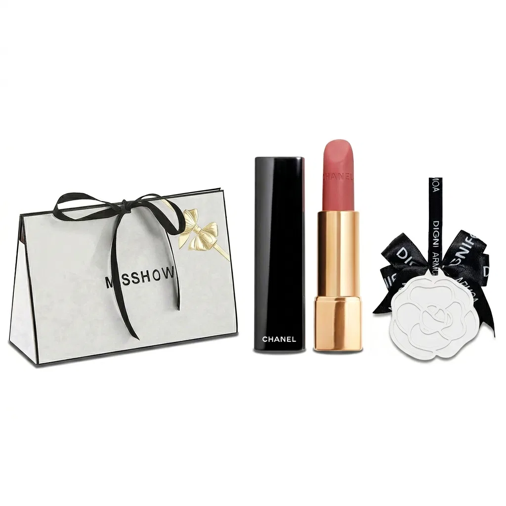 Женский набор косметики с помадой и ароматерапией Charm Velvet #63 Rose Cameo Brown, CHANEL, Black