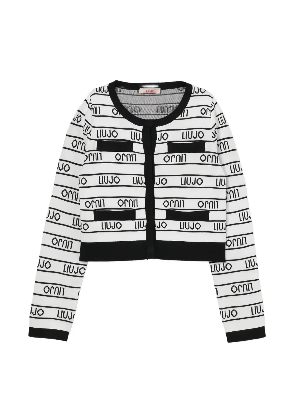 Полосатый кардиган с логотипом Liu Jo Kids, белый