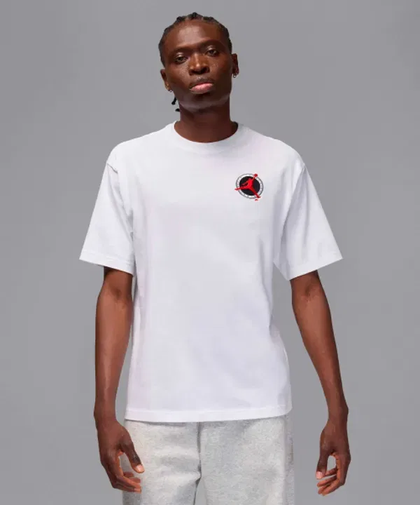 Футболка с коротким рукавом, логотип, Jordan Flight Club, Nike, белый