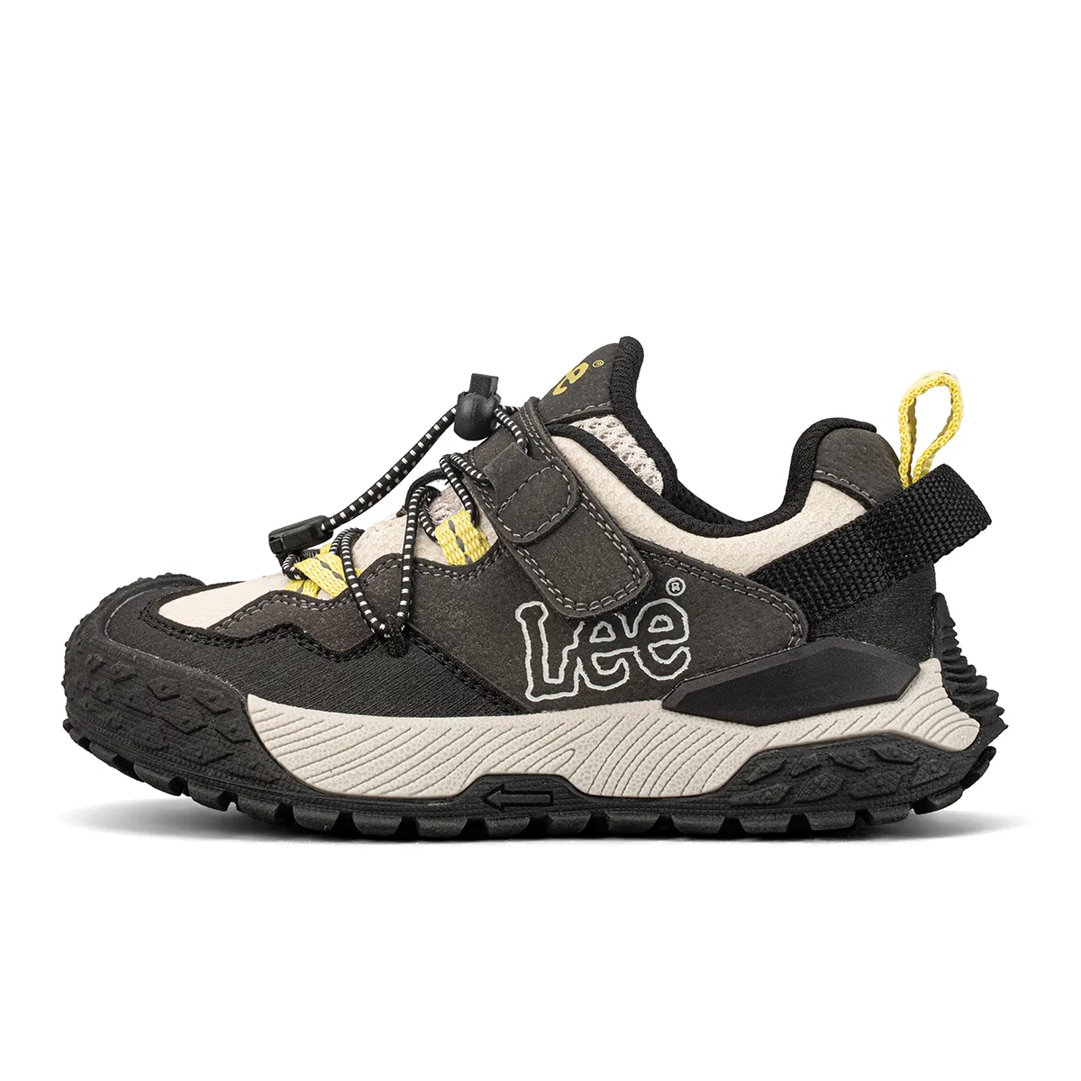 Детские повседневные кроссовки из экокожи и сетки Lee, Black