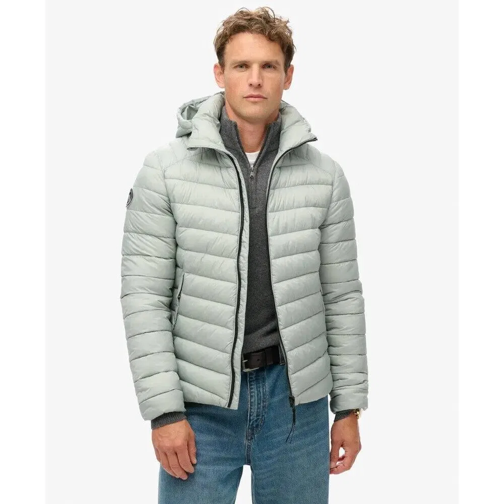 Мужская стеганая куртка с капюшоном Fuji Sport Superdry, Grau — фото 3