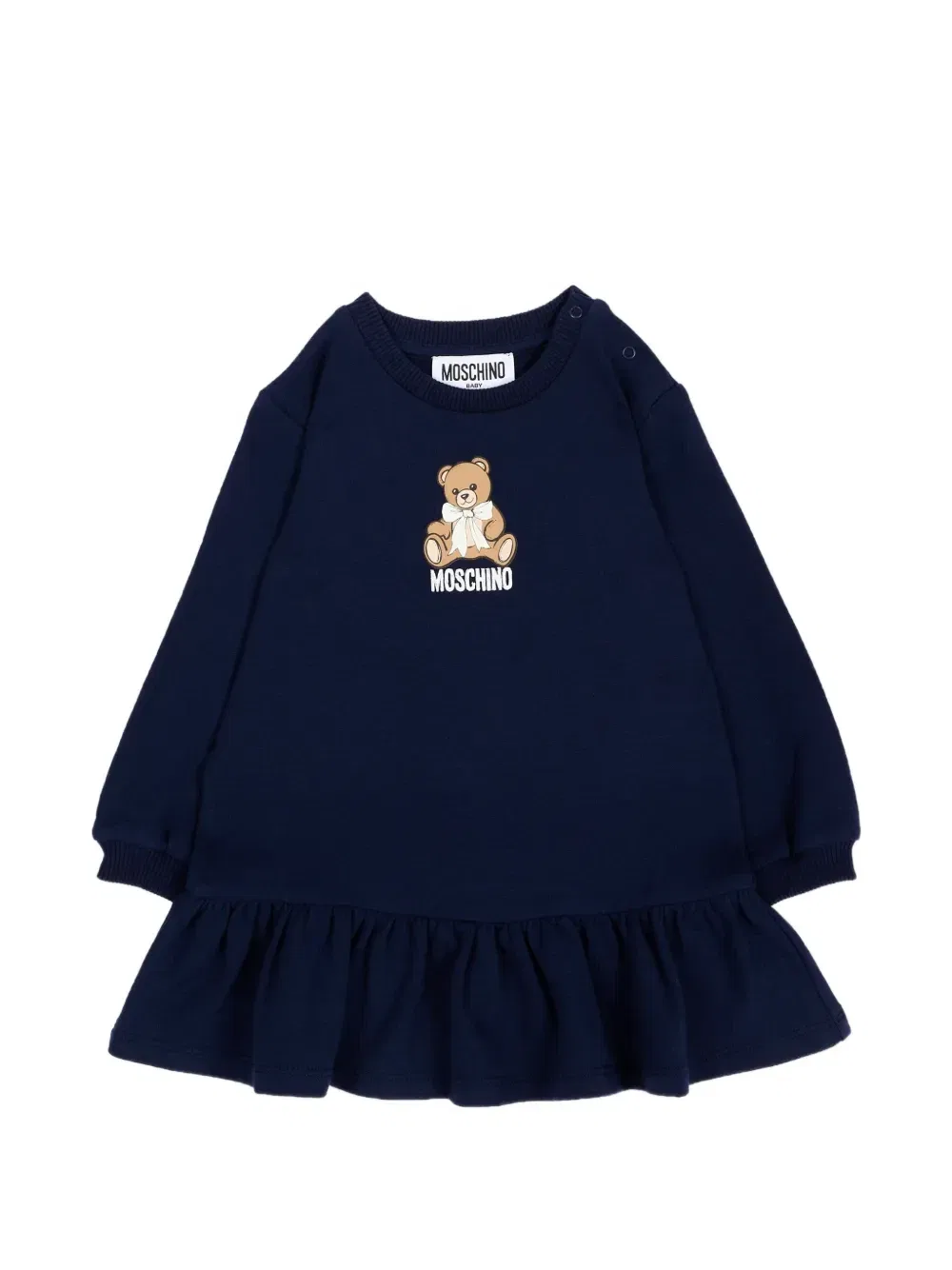 Платье с оборками Moschino Kids, синий