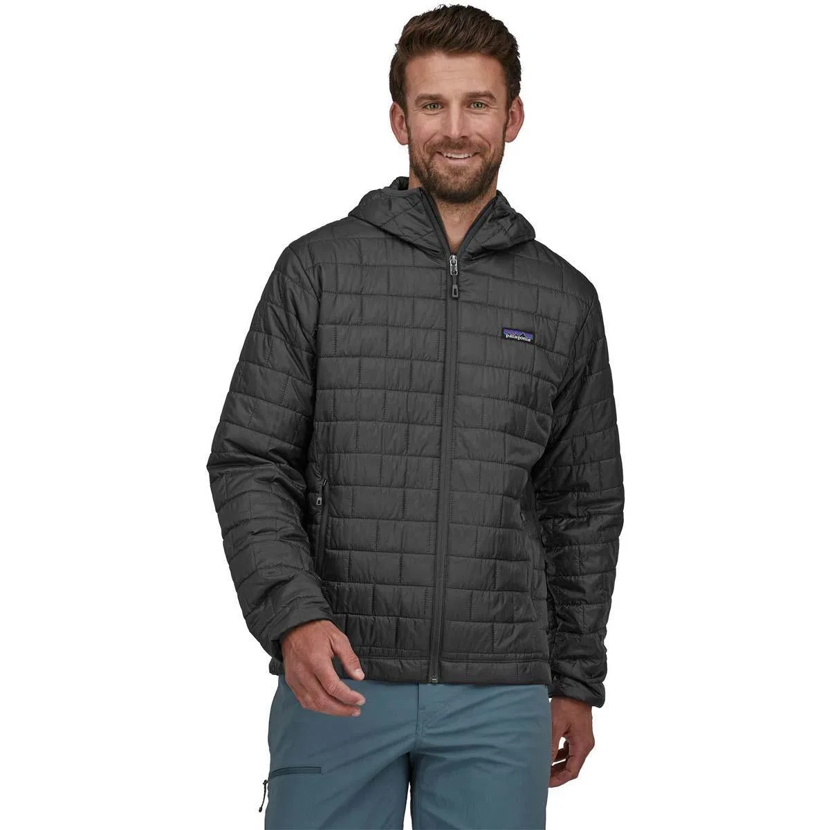 Худи утепленное с капюшоном Nano Puff Patagonia, Forge Grey
