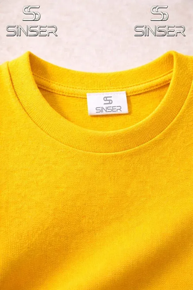 Детский комплект футболки и спортивных штанов с принтом Bear & Hey Ss Sinser, Yellow - Black — фото 3
