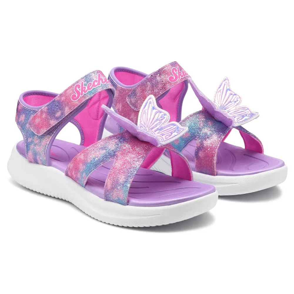 Детские сандалии с яркими бабочками Skechers, Lavender Mutli