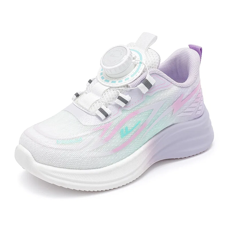 Детские повседневные кроссовки из ткани White Purple Green WARRIOR
