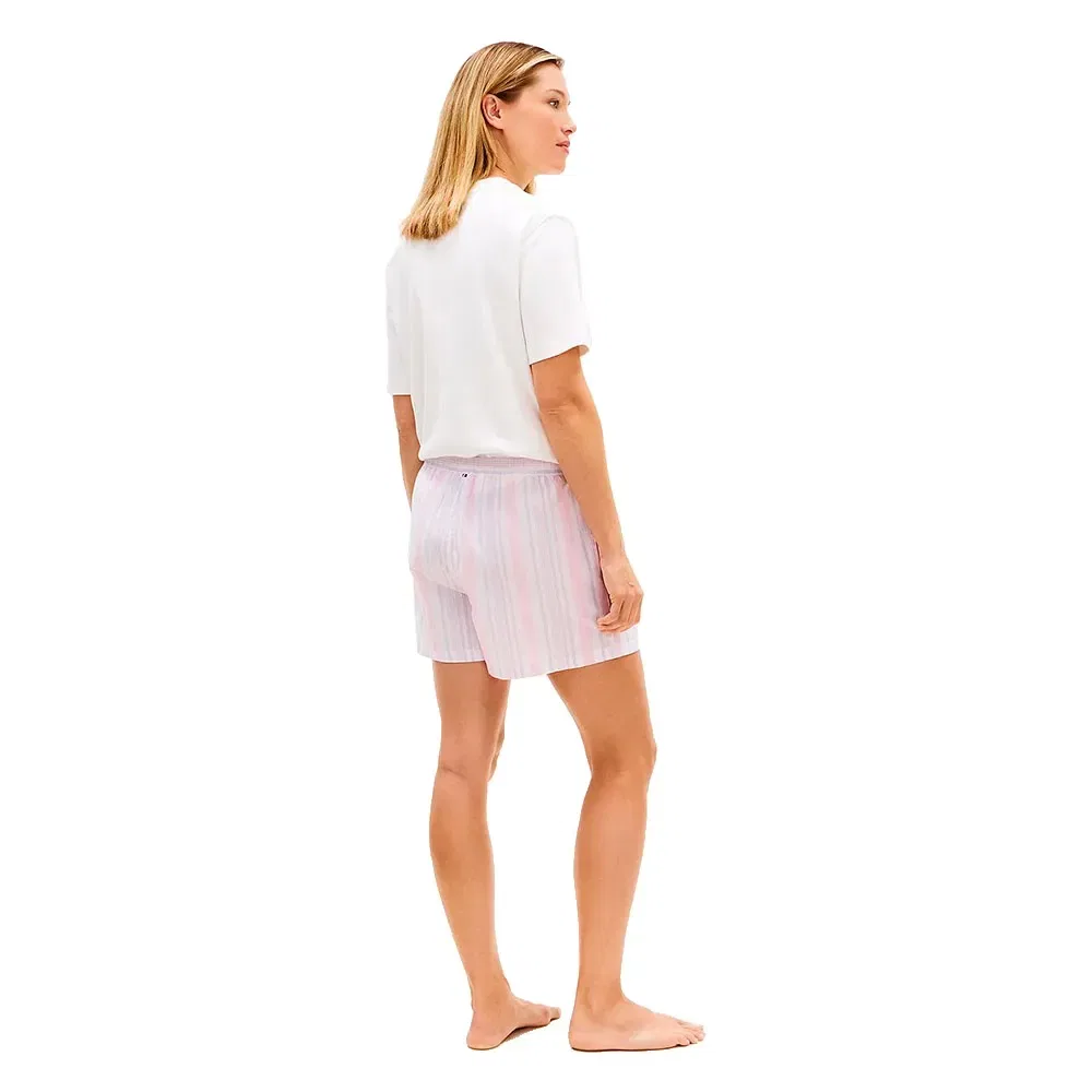 Женские шорты с полосатым принтом Poplin Stripe Tommy hilfiger, Pink — фото 2