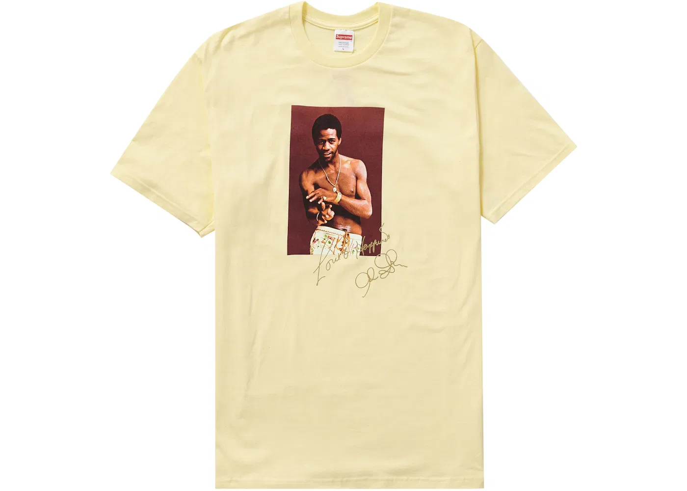 Мужская футболка с принтом Supreme Pale Yellow