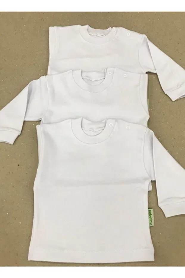 Детское боди с длинным рукавом комплект из 3 штук Bebedino, White — фото 4