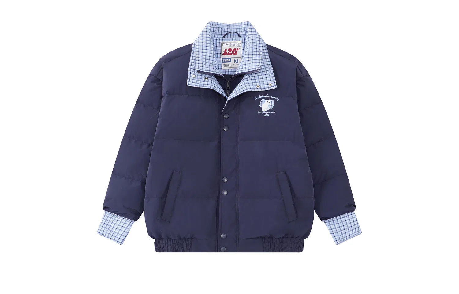Детский пуховик с лацканами Other, F426, Navy Blue
