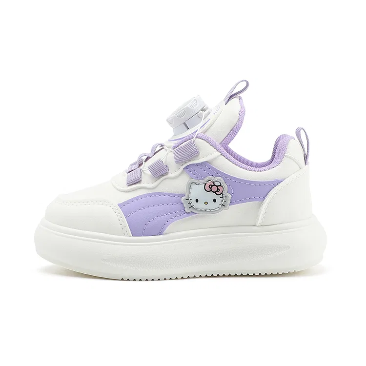 Детские кроссовки с принтом Hello Kitty Sanrio, Black Purple Pink — фото 3