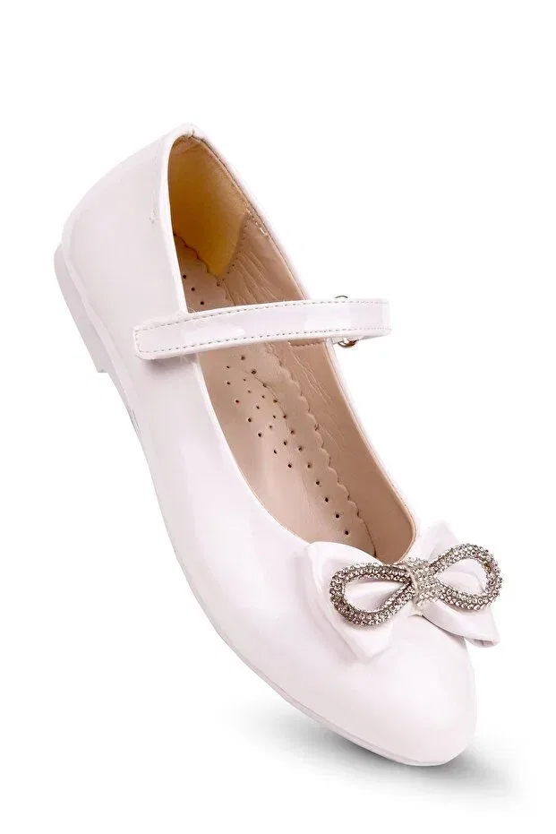 Детские ортопедические балетки для девочек Kaptan Junior, White