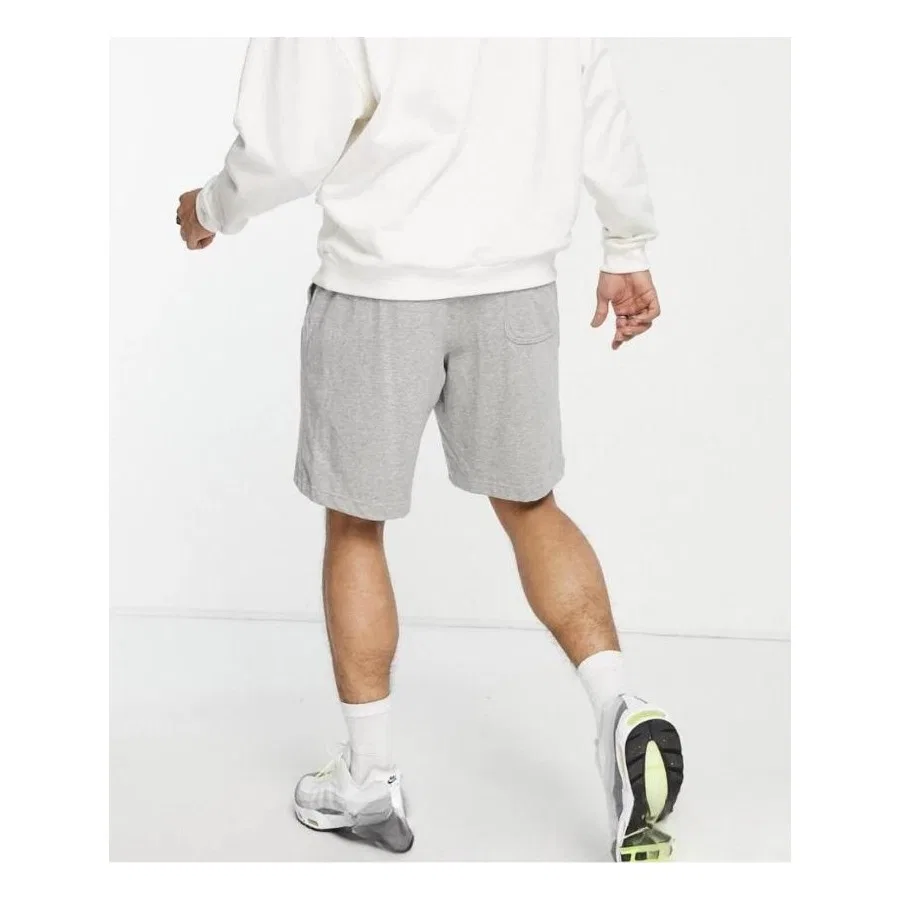 Шорты спортивные хлопковые с карманами Nike Sportswear Club Fleece, Серый — фото 3