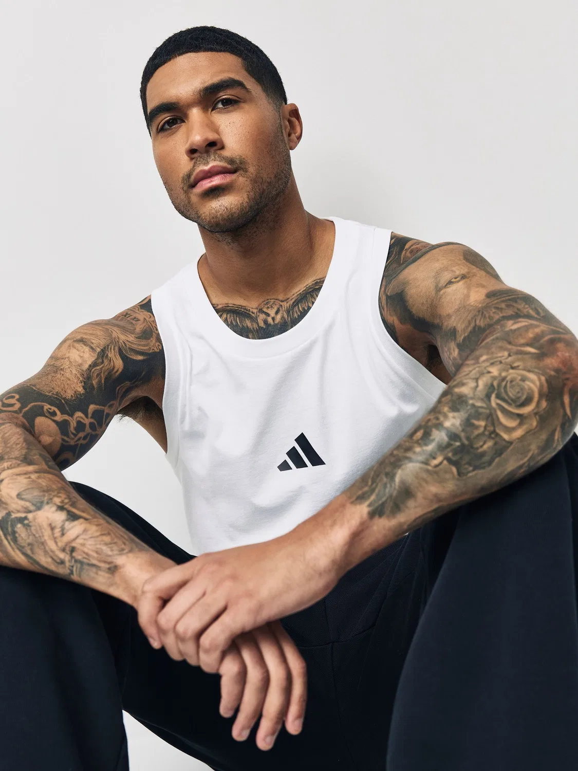 Майка Essential Single Jersey Tank Top adidas, белый — фото 4