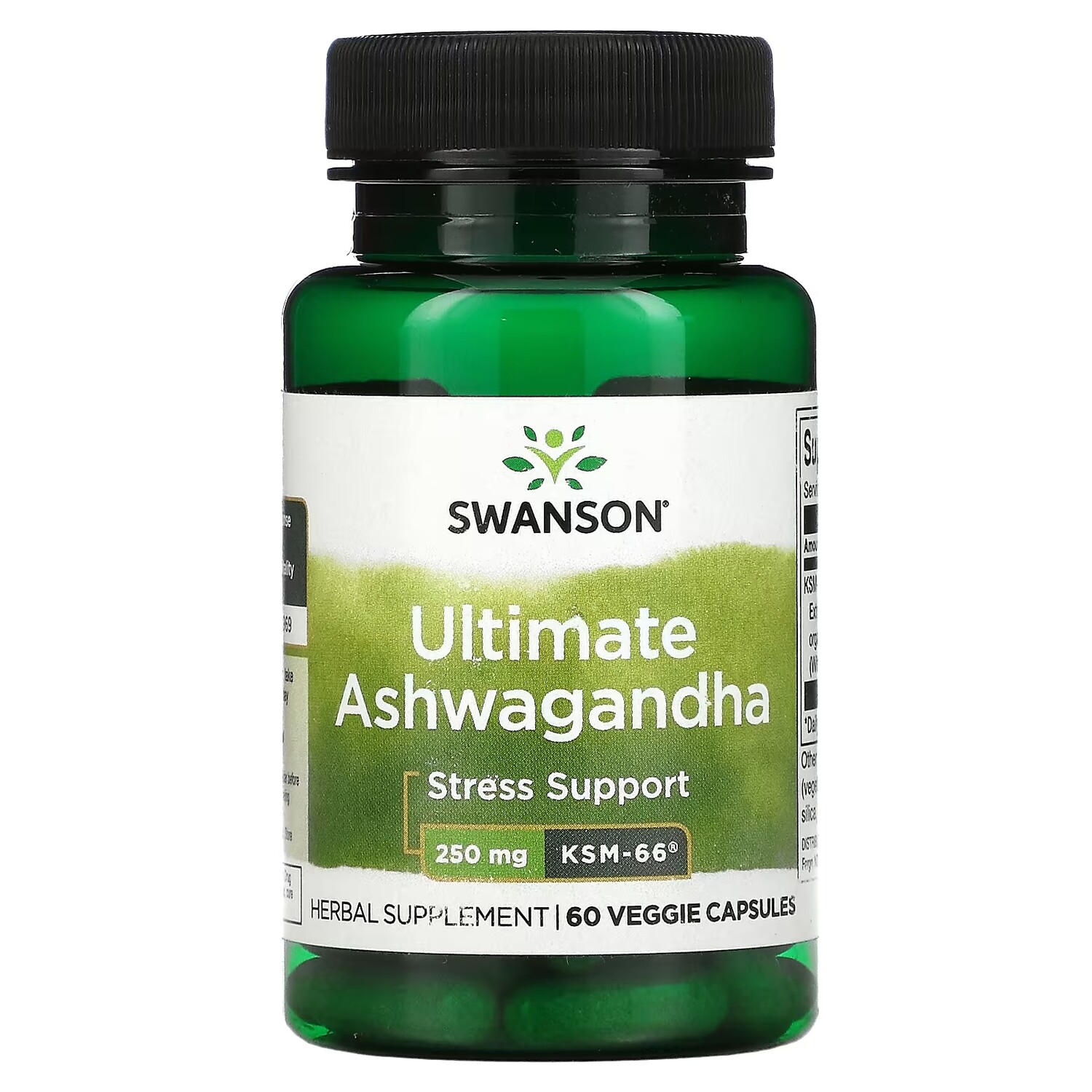 

Swanson Ultimate Ashwagandha 250 мг, 60 растительных капсул