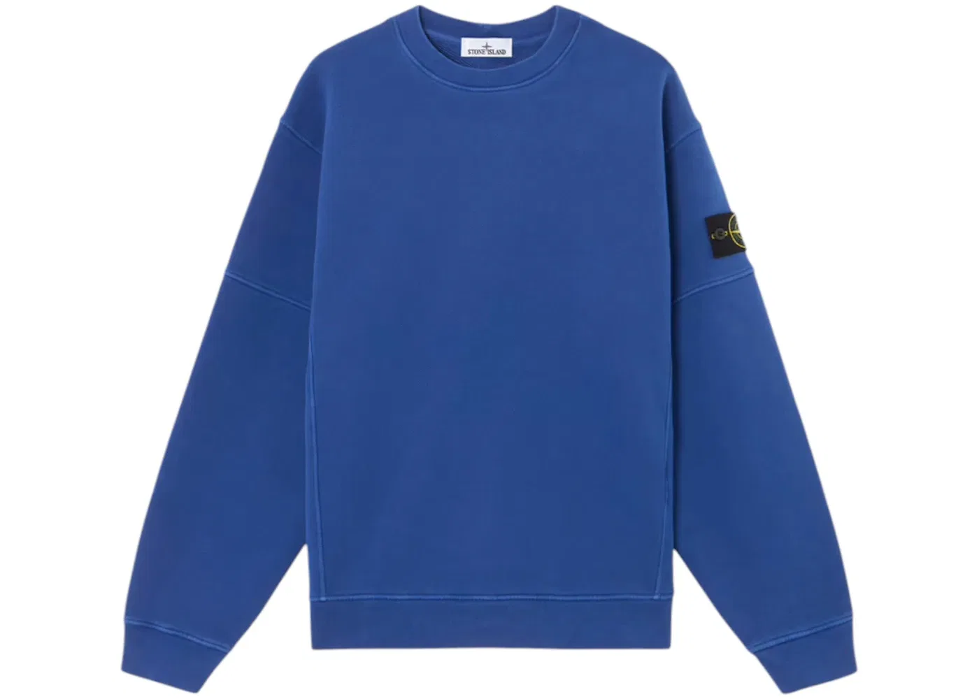 Мужской свитшот с воротником-стойкой из органического хлопка Crewneck Stone Island, Blue