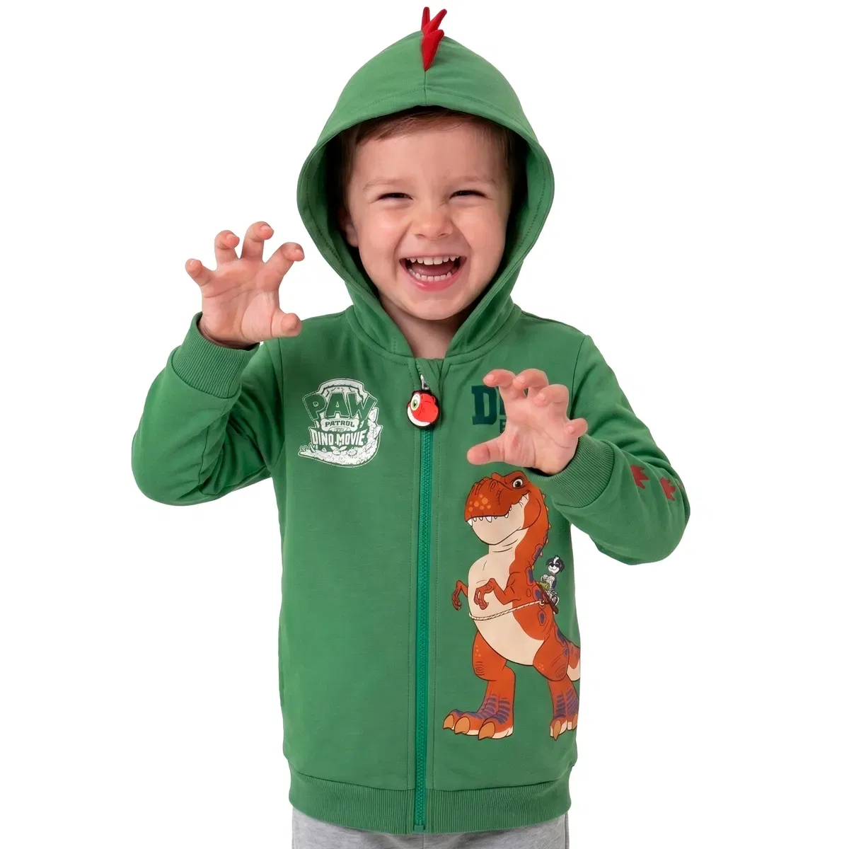 Детский худи с 3D-шипами Marshall and Rex Dinosaur Hoodie Paw Patrol, Green — фото 3