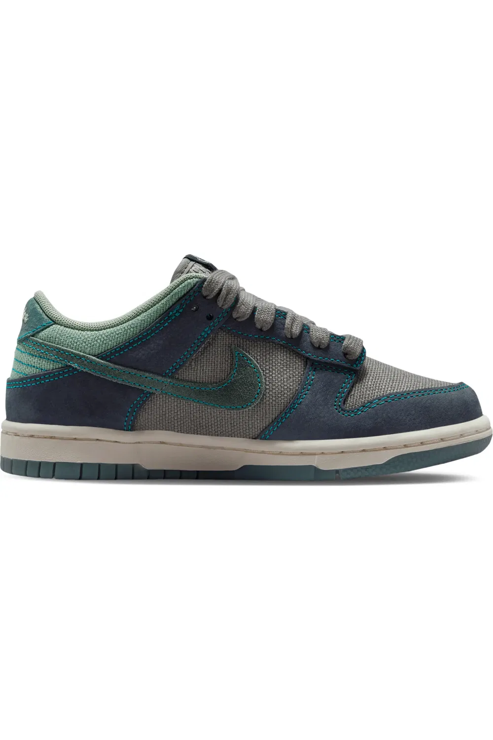 Кроссовки детские баскетбольные Dunk Low Nike, Pencil Point/Obsidian/Steam — фото 2