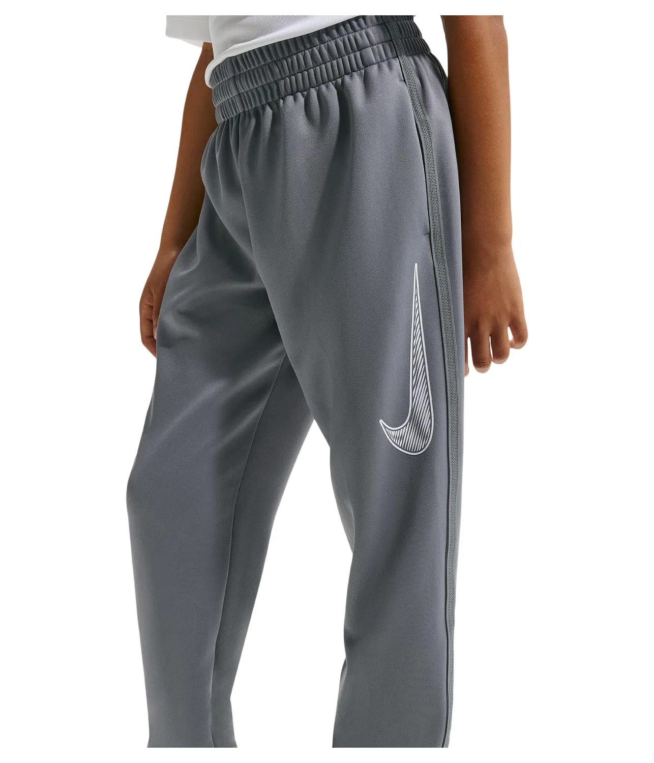 Тренировочные штаны Multi Dri-FIT из трикотажа (для малышей и детей постарше) Nike Kids, Smoke Grey/White — фото 4