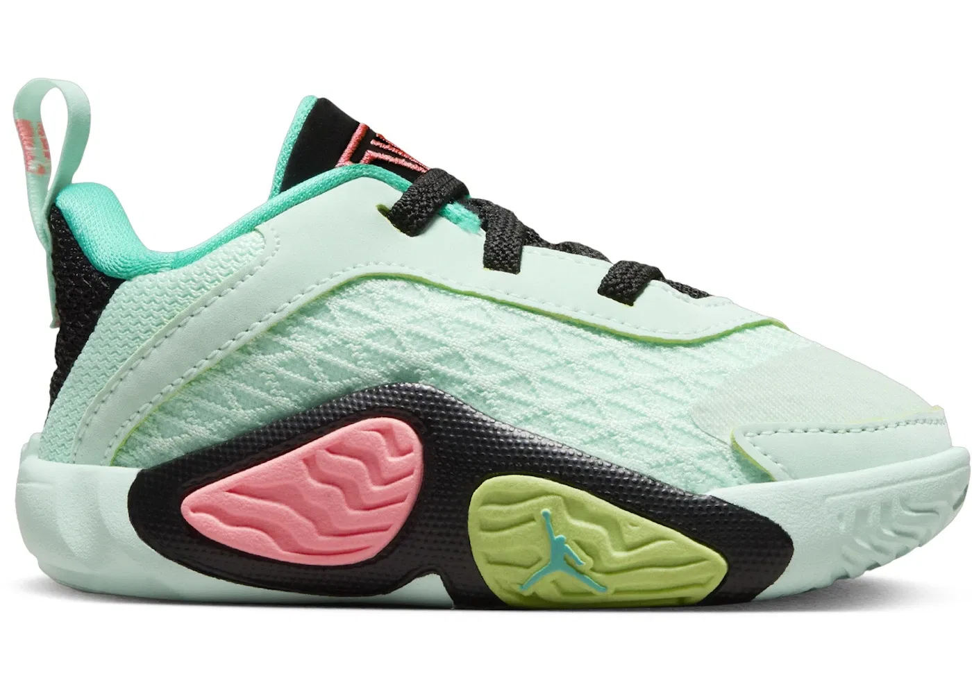 Детские кроссовки с длинным шнурованием Jordan Tatum 2 Jordan, Mint Foam/Black/Hyper Jade/Lava Glow