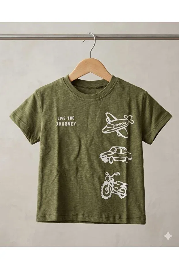 Детская футболка для новорожденных с принтом T-Shirt divo Babydoll, Haki