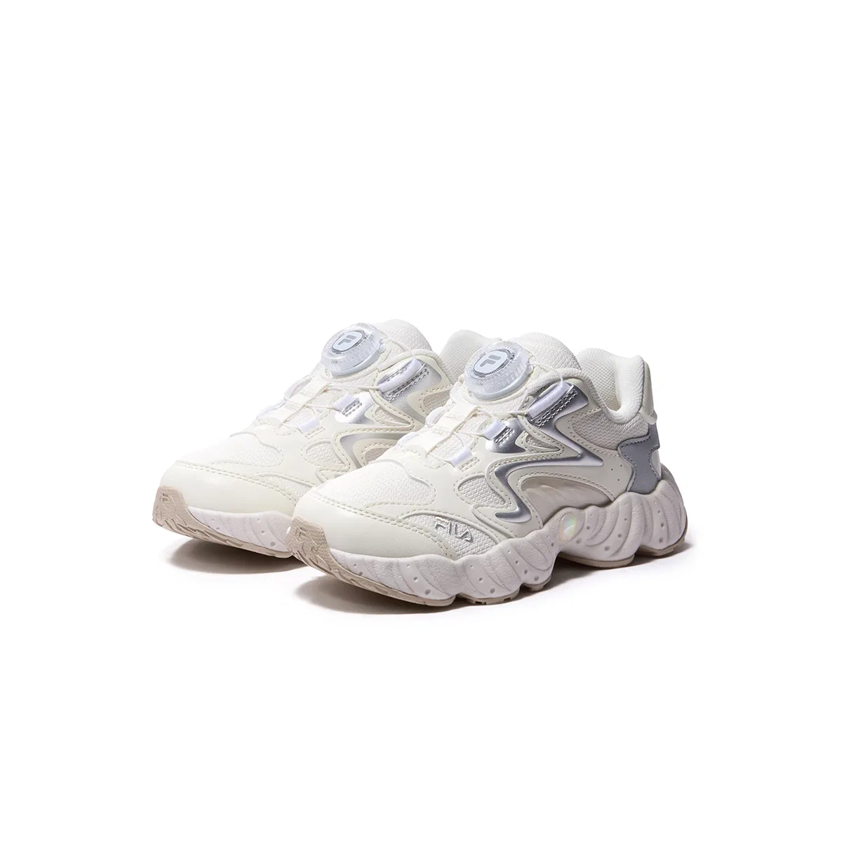 Детские кроссовки FILA KIDS, Milk White/Space Silver — фото 4