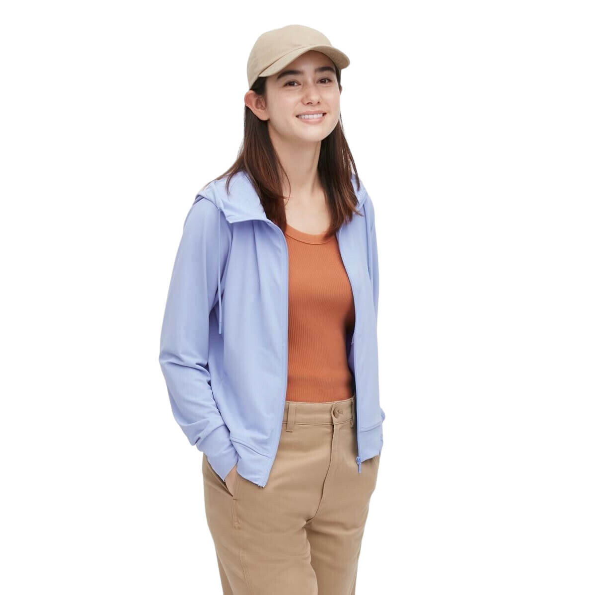 

Толстовка Uniqlo Airsm Mesh UV Protection Zipped, синий