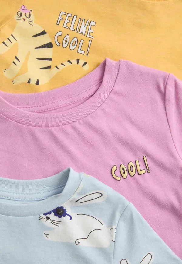 Комплект пижамный из 3 предметов, хлопок Animal Set Marks & Spencer, синий — фото 2
