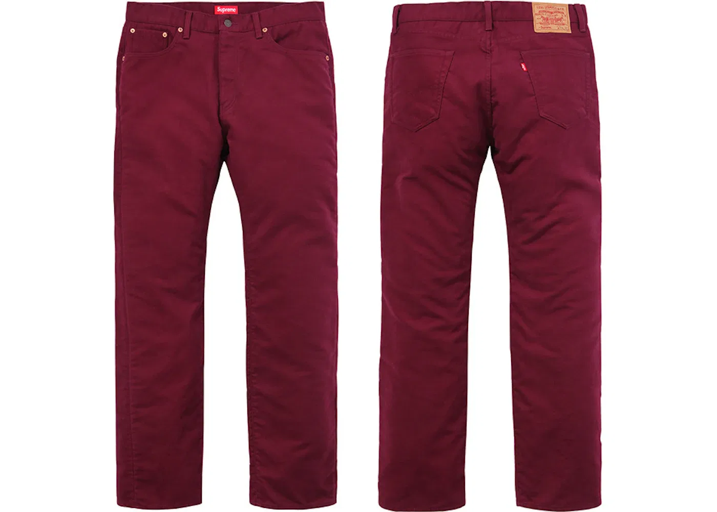 Мужские джинсы Supreme Levis Moleskin 505 Jean, Burgundy