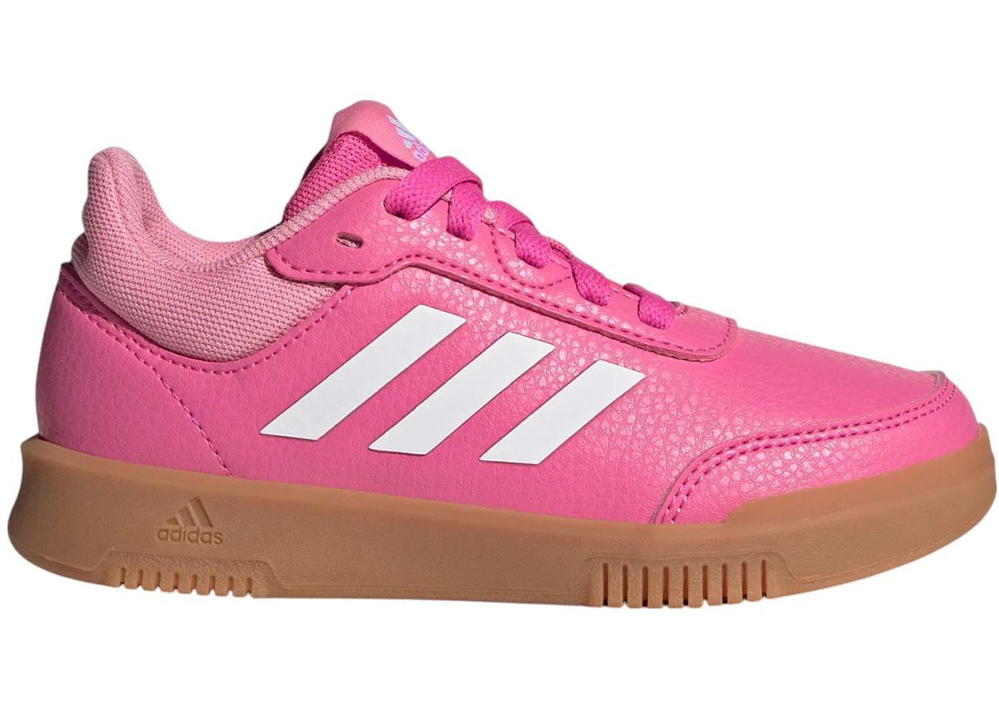 Детские кроссовки для бега с шнуровкой Adidas Tensaur Run, Pulse Magenta/Cloud White/Bliss Pink