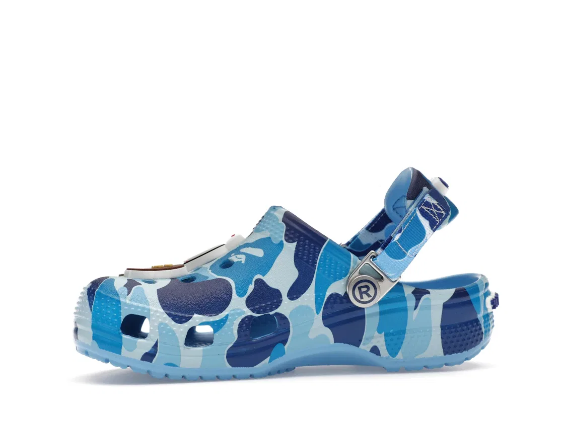 Детские сабо-клоги Classic Clog Crocs, ABC Camo/Blue — фото 3