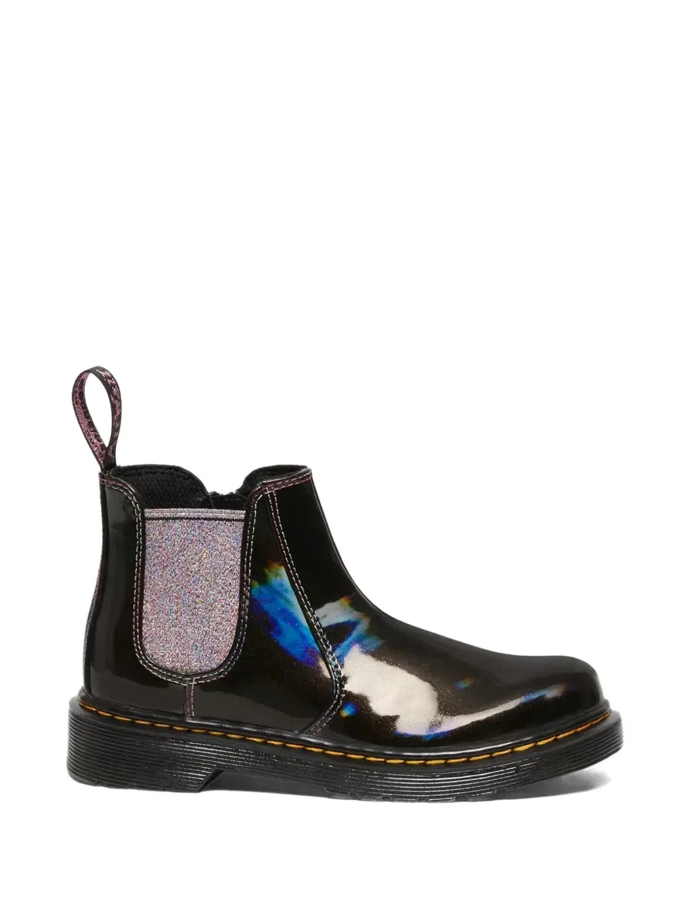 Ботинки с блестками Dr. Martens Kids, черный