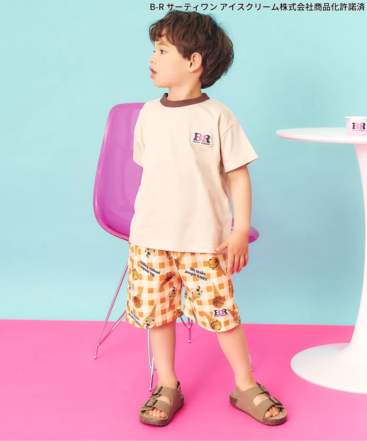 Детские шорты с принтом 31 Ice Cream, модель 31 Ice Cream, apres les cours, Розовый — фото 4