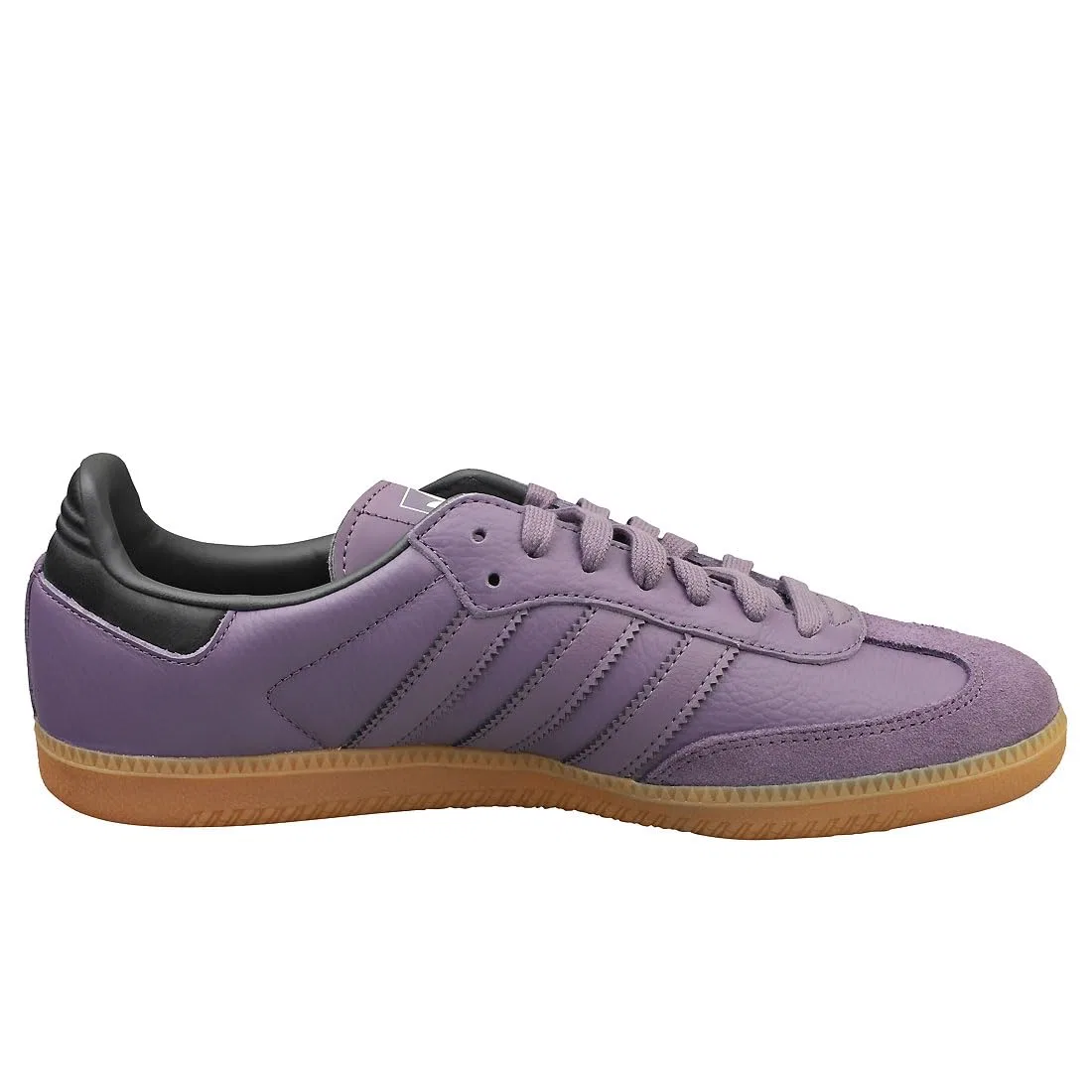 Детские кроссовки для девочек с замком-шнурком Samba Adidas, Shadow Violet Carbon Core White — фото 3
